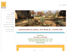 Tablet Screenshot of lakewoodlibraryfriendsdallas.org